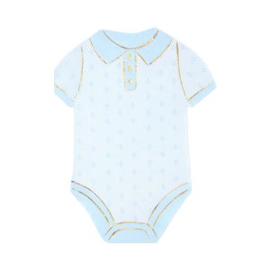 Servetter - Babybody - Blå/Guld - 10-pack