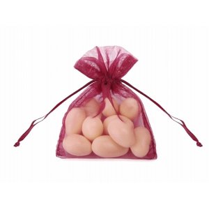 Organzapåsar - Vinröda - 10-pack