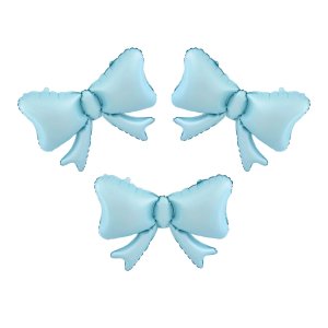 Folieballong - Rosett - Ljusblå - 3-pack