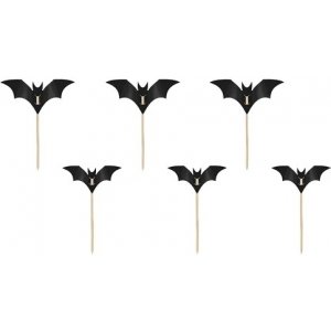 Cake Picks - Fladdermöss - 6-pack