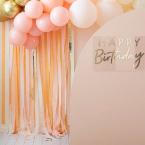Streamers - Peach & Gold