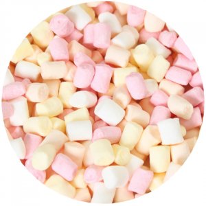 Minimarshmallows - Blandade pastellfärger - 50g