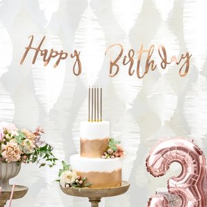 Backdrop - Happy Birthday - Roséguld