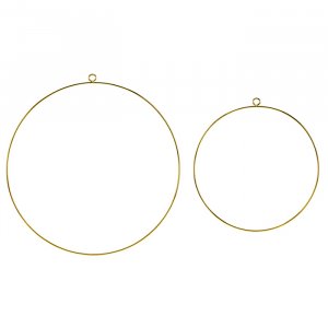 Metallringar - 2-pack - Guld