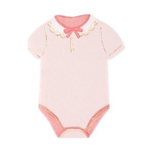 Servetter - Babybody - Rosa/Guld - 10-pack