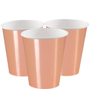 Pappmuggar - Roséguld - 6-pack