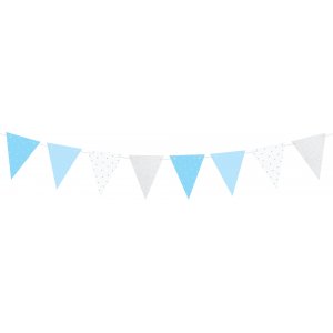 Vimpelgirlang - Blå/Silver - 1,3m