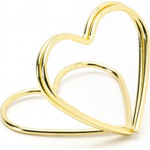 Korthållare - Hjärtan - Guld - 10-pack