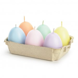 Ljus - Ägg - Pastellmix - 6-pack