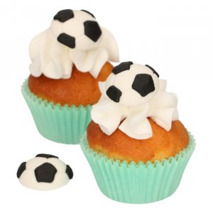 Sockerdekorationer - Fotbollar - 8 st