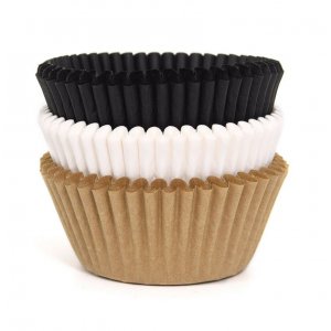 Muffinsformar - 75-pack - Svart/Vit/Natur