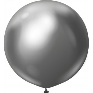 Ballonger enfärgade - Premium 90 cm - Space Grey Chrome - 2-pack