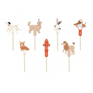 Cake Picks - Hundar - 7-pack