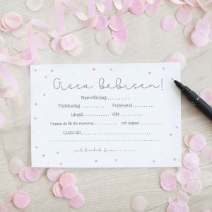 Gissa bebisen - 8-pack - Rosa
