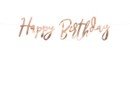 Banner - Happy Birthday roseguld - 16.5x62 cm