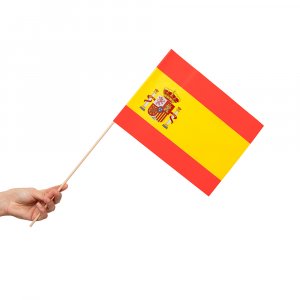 Handflaggor - Spanien - 20x30 cm -10-pack