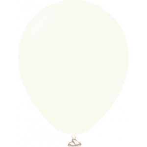 Miniballonger enfärgade - Premium 13 cm - Retro White
