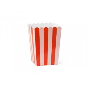 Popcornboxar - Röd/rosa- 6-pack