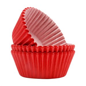 Minimuffinsformar - Röda - PME - 60-pack