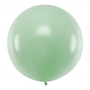 Jätteballong - Pastel - Pistasch - Storlek: 60cm