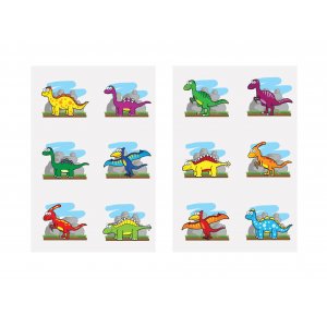Tatueringar - Söta dinosaurier - 6 st