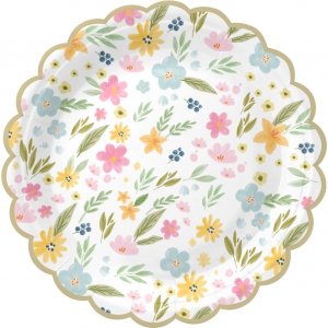 Papptallrikar - Wildflowers - 18 cm diameter - 6-pack