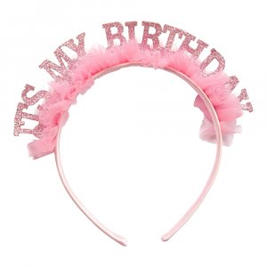 Hårband - It s My Birthday - Rosa