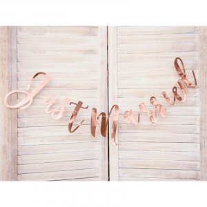 Backdrop - Just Married - Roséguld