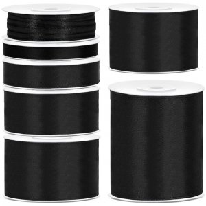 Satinband - 50 m - Svart - Bredd: 3 mm