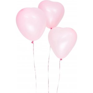 Hjärtballonger - Rosa - 30cm - 8 st