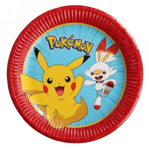 Papptallrikar - Pokémon - 8-pack - 23 cm
