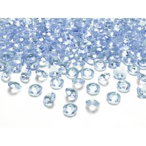 Diamantkonfetti - 12 mm - Blå - Ca 100 st