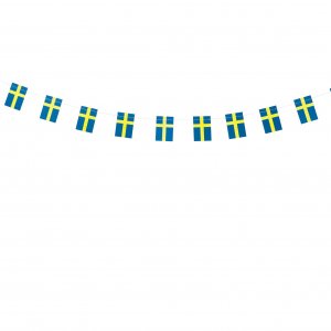 Miniflaggirlang 4x6cm - 1,5m lång