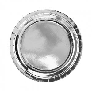Papptallrikar - Metallic - Silver - 6-pack