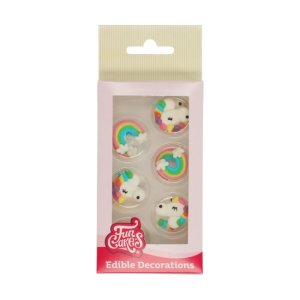 Sockerdekorationer - Unicorns & Rainbows - FunCakes - 12 st