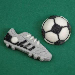 Marshmellowsdekorationer - Fotboll  - 12 st