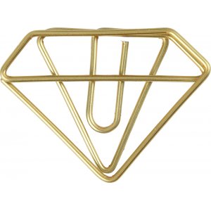 Gem - guld - diamant - H: 25 mm - B: 35 mm - 6 st.