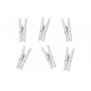 Miniklädnypor - Vita - 20-pack