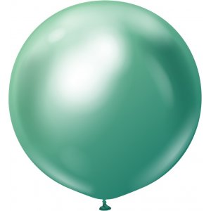 Ballonger enfärgade - Premium 60 cm - Green Chrome