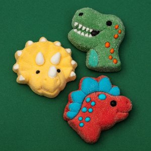 Marshmellowsdekorationer - Dinosaurier- 12 st