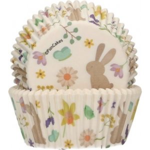 Muffinsformar - Blommor & Kanin - Funcakes - 48-pack