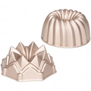 Minisockerkaksformar - 2-pack - Vågig/Krona