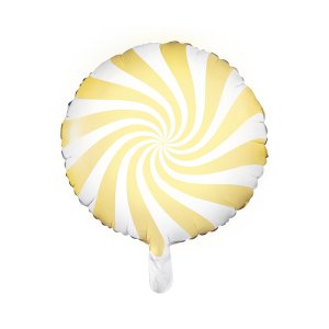 Folieballong - Swirl - Gul