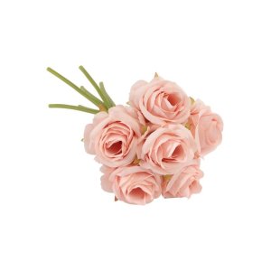 Blombukett - 26 cm - 6 rosa rosor