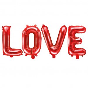 Bokstavsballonger - LOVE - 140 x 35 cm - Röd
