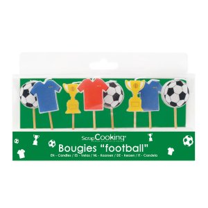Tårtljus - Fotboll - Scrapcooking - 8 st