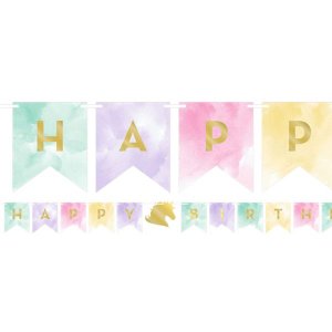 Vimpel - Happy Birthday - Unicorn Sparkle