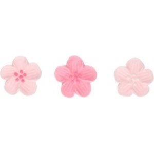 Sockerdekorationer - Blommor - Rosa - Funcakes - 24 st