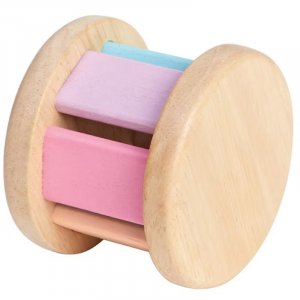 Rullskallra med pingla - PlanToys - Pastell