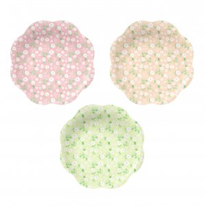 Papptallrikar - Sommaräng - 23 cm diameter - 6-pack